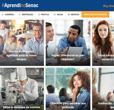 Blog Aprendi no Senac