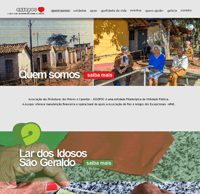 Website Assopoc - Associação dos Protetores dos Pobres e Carentes