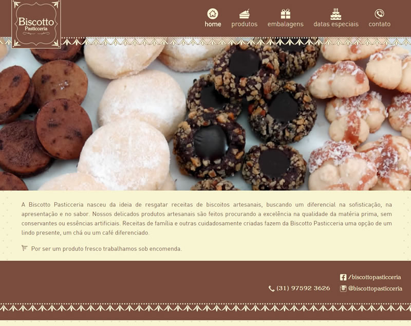 Website da Biscotto Pasticceria