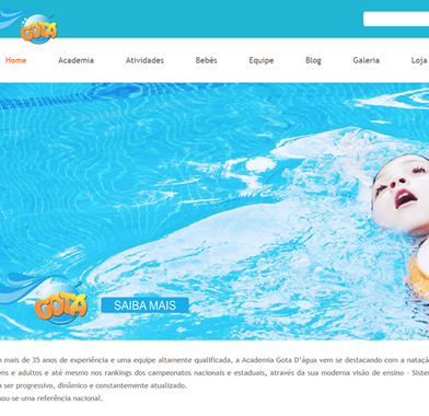Website Gota Natação