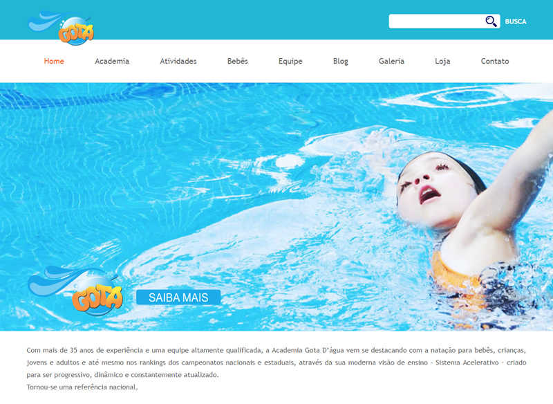 Website Gota Natação