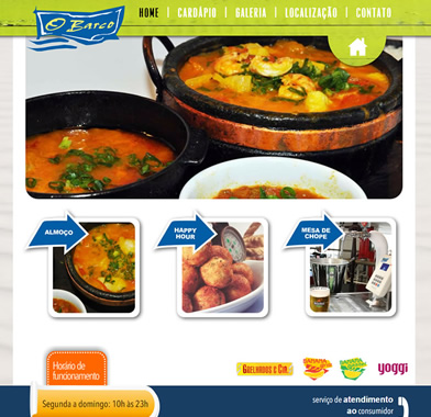Website O Barco Restaurantes