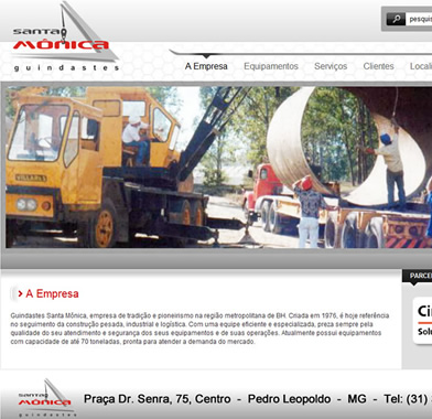 Website Guindastes Santa Mônica