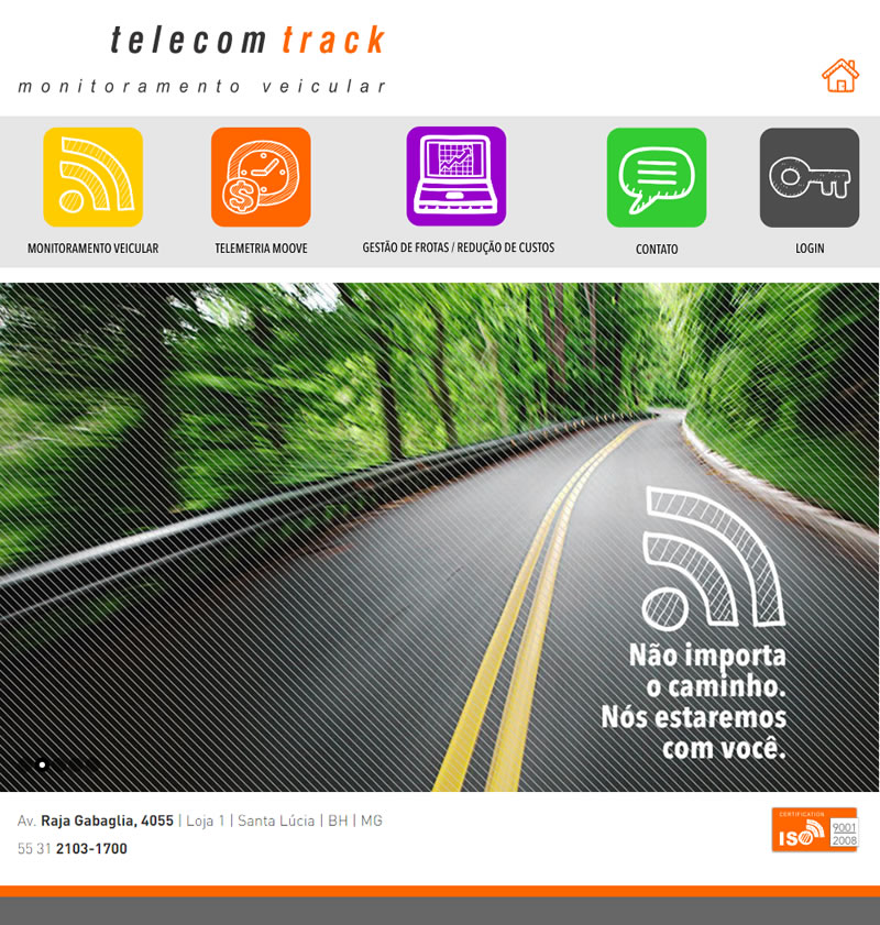 Website Telecomtrack Rastreamento Veicular