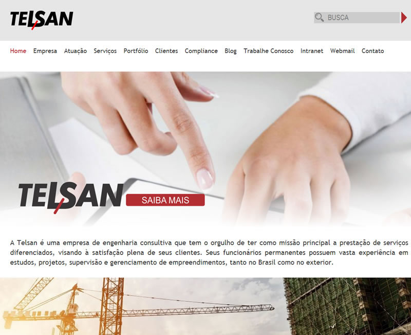 Website Telsan Engenharia